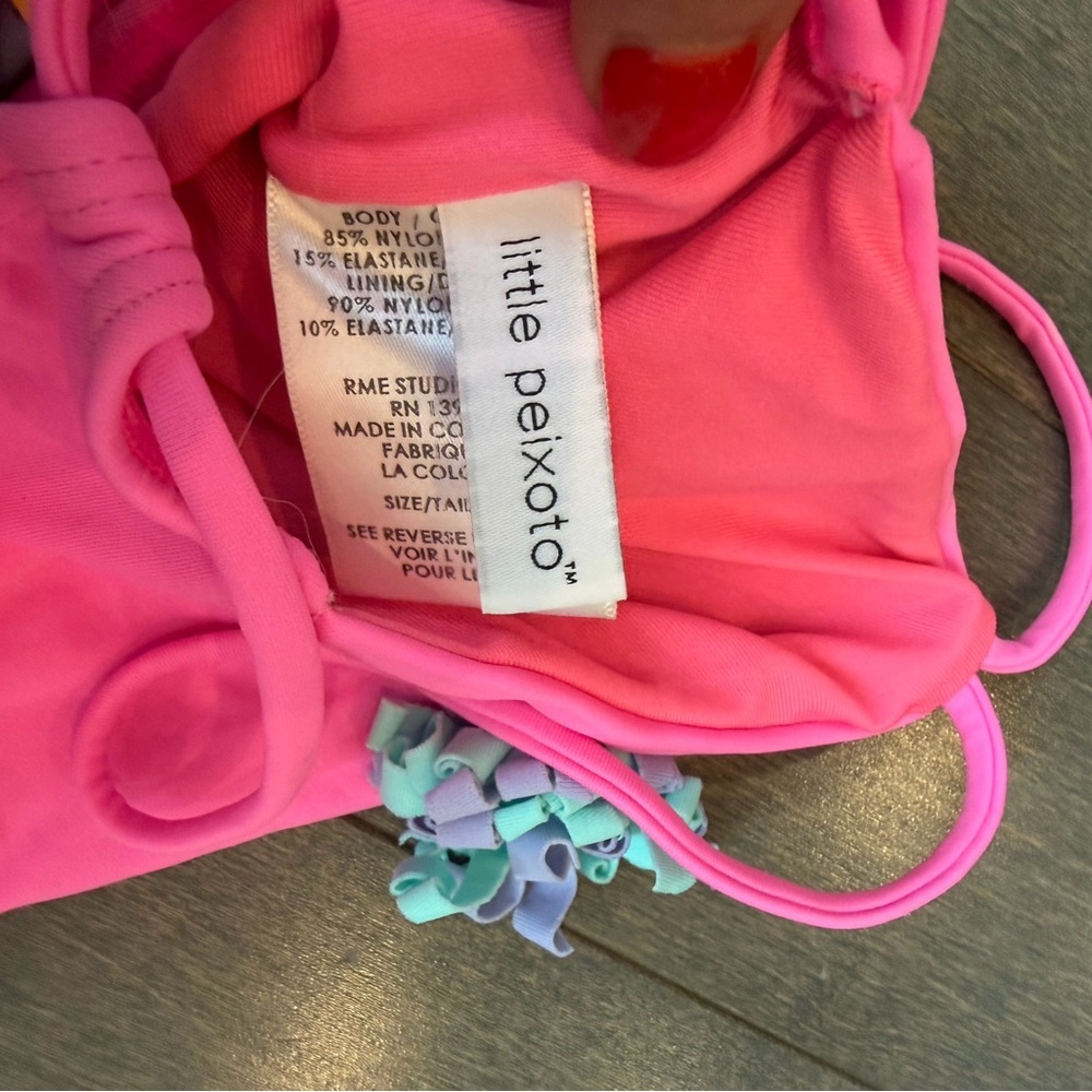 Designer From Denny’s! Peixoto Bright Pink Girls One-Piece Swimsuit - Picture 7 of 13
